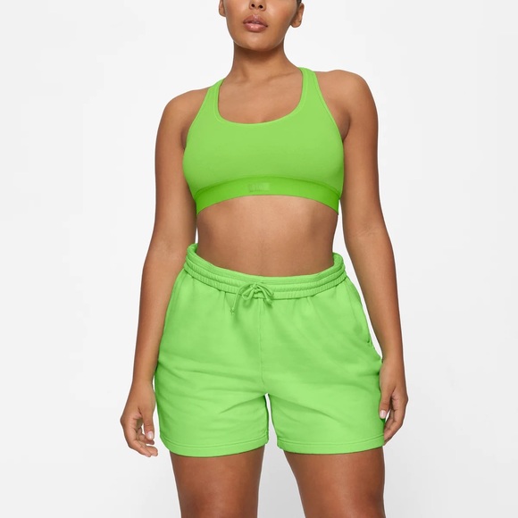 Skims Cotton Jersey Raceback Bra|Neon Green - Picture 3 of 3